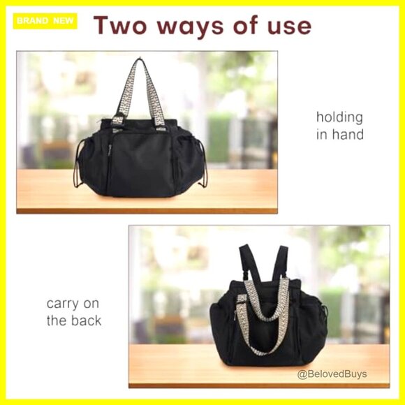 Large Capacity Nylon Tote Backpack with 15 Pockets for Travel Work Gym main image 7